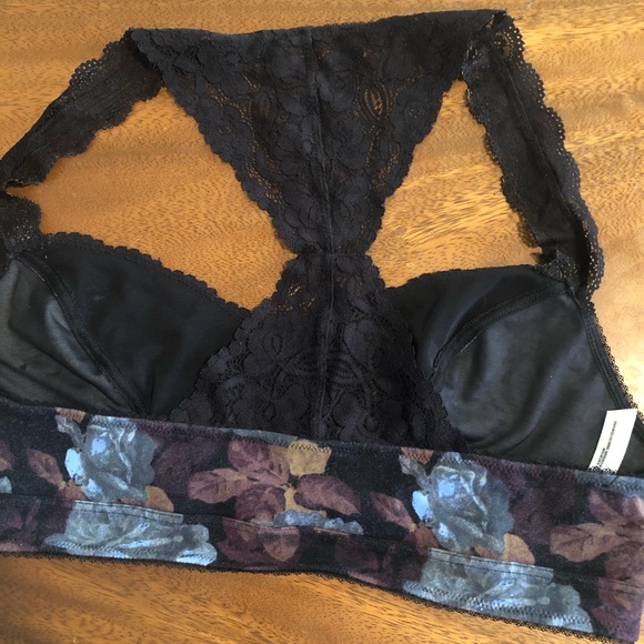 Intimately Free People Black Floral/Lace Bralette - Picture 3 of 3
